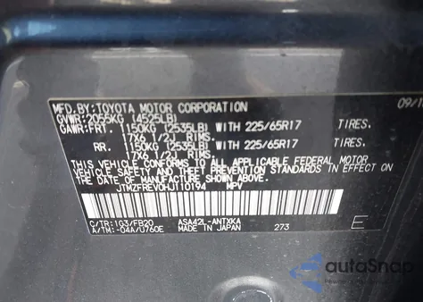 2017 Toyota Rav4 Le from USA, damaged, VIN JTMZFREV0HJ110194